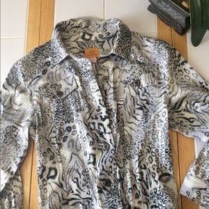 Ruby rd size 6 animal print jacket